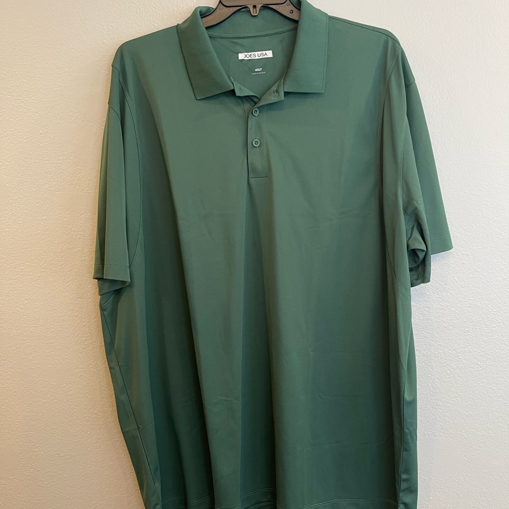 JoesUSA Hunter Green Golf Polo in 4XLT - Brand New (without tags)